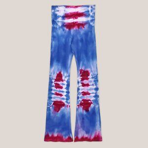 Bisbee Tie Dye Yoga Pants Cotton Stretchy Hand Dyed Blue by Akasha Sun